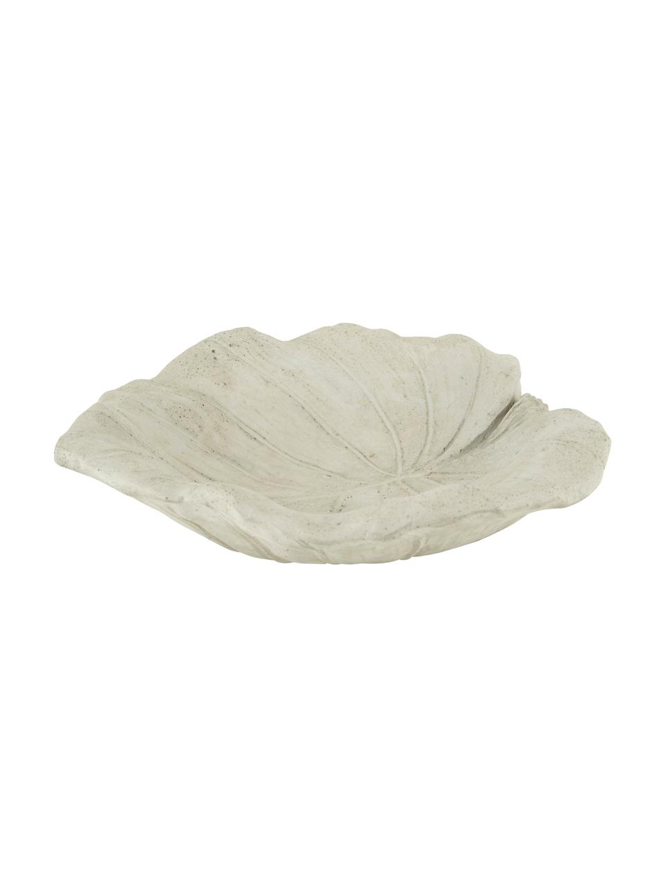 Dekorativní mísa z betonu Leaf, Beton, Šedá, Š 22 cm, V 6 cm