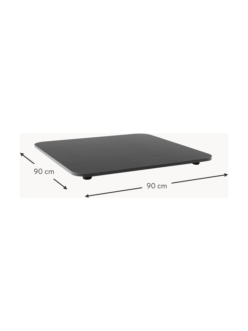 Plaque de fond avec pieds pour module d'angle Grow, Noir, larg. 90 x long. 90 cm