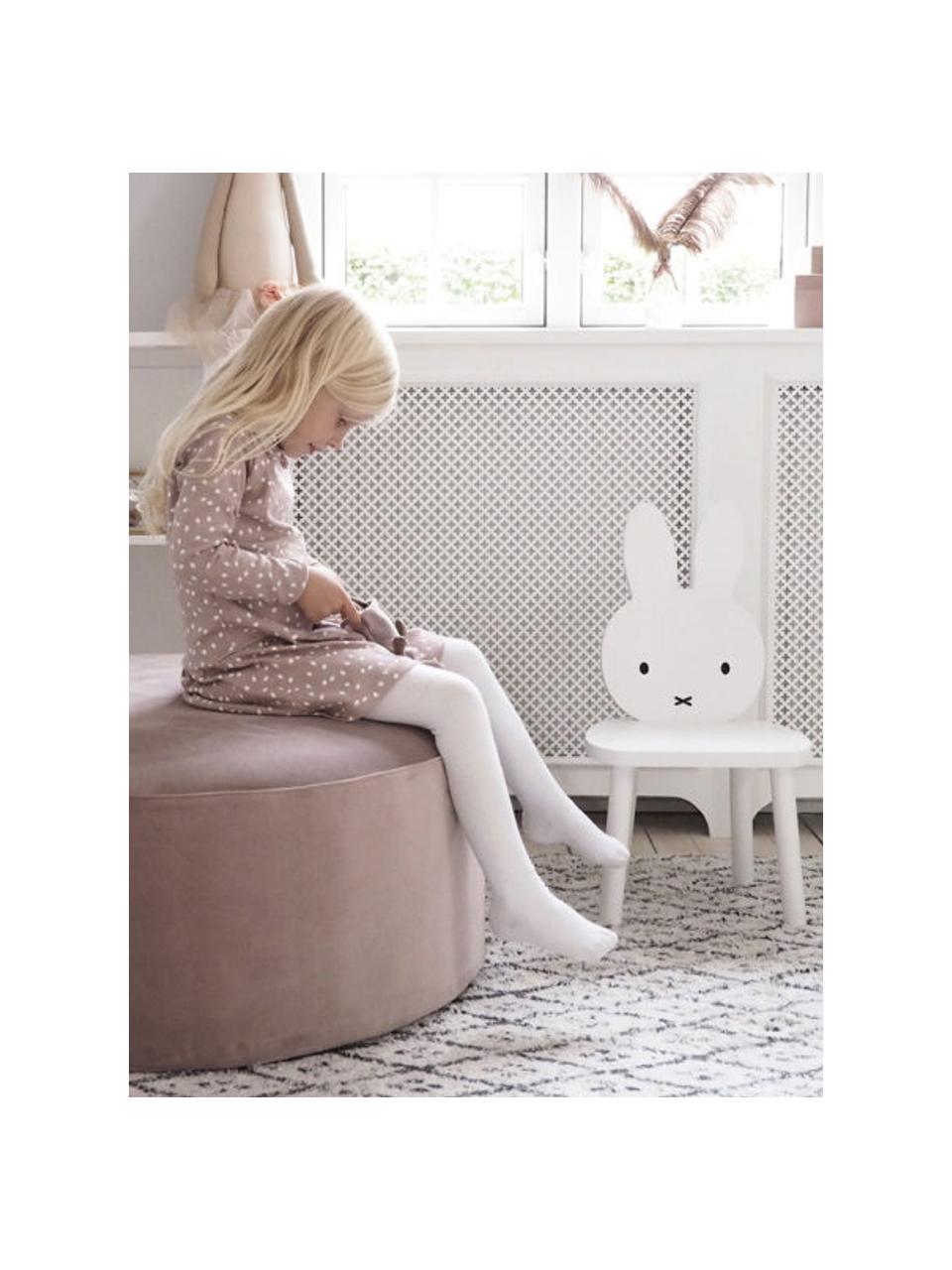 Holz-Kinderstuhl Miffy, Korpus: Kiefernholz, Beine: Birkenholz, Weiss, B 32 x H 59 cm