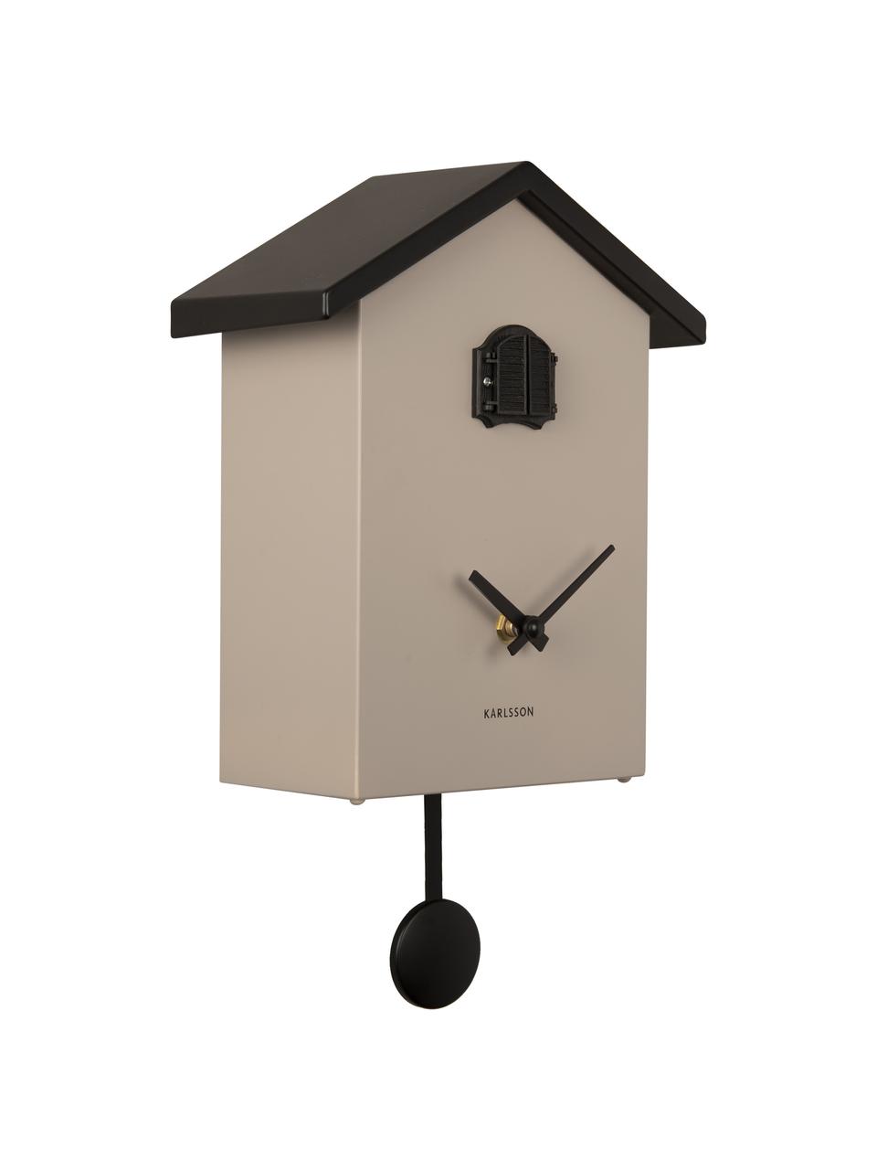 Zegar ścienny Cuckoo New Traditional, Tworzywo sztuczne, Greige, czarny, S 20 x W 25 cm