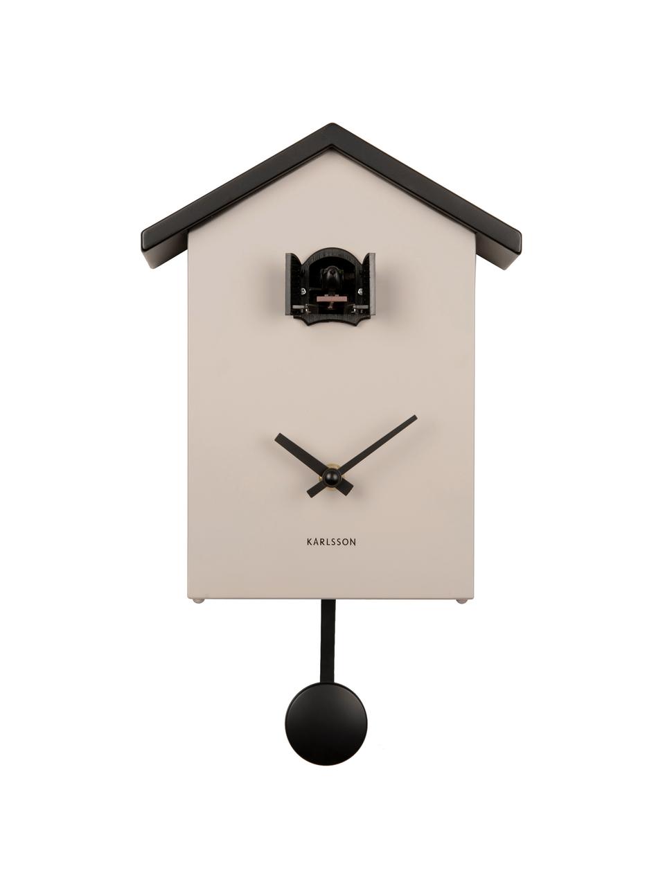 Reloj de pared Cuckoo New Traditional, Plástico, Greige, negro, An 20 x Al 25 cm