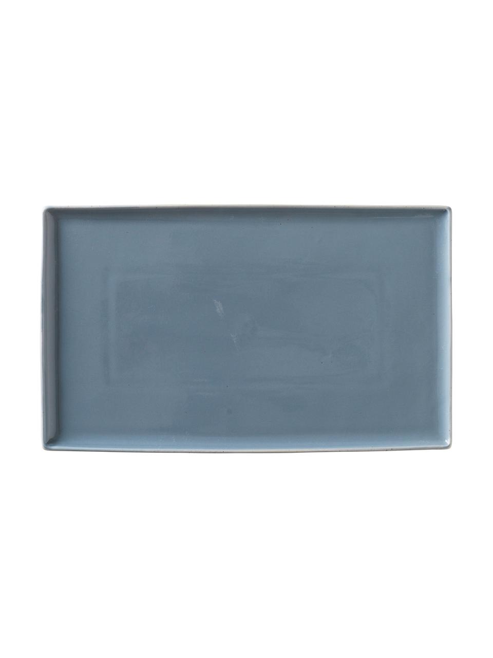Servierplatte Eli, Steingut, Blau, Beige, B 26 x T 16 cm