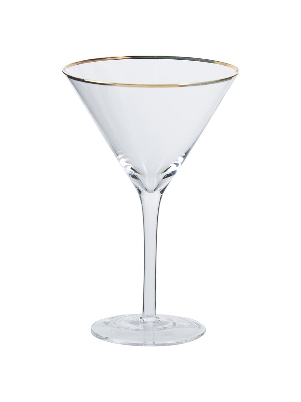 Copas martini Chloe, 4 uds., Vidrio, Transparente, Ø 12 x Al 19 cm