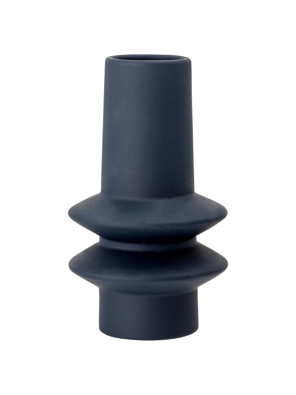 Malá kameninová váza Isold, Kamenina, Tmavě modrá, Ø 13 cm, V 22 cm