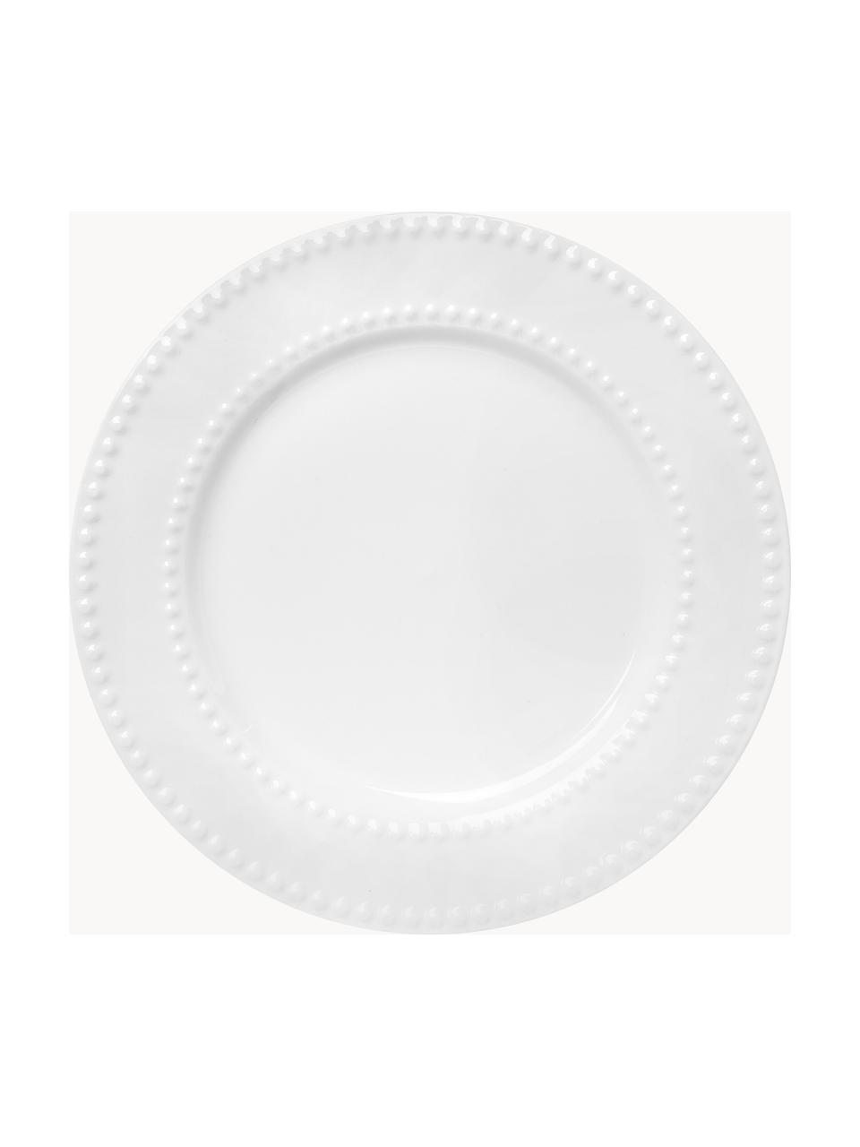 Porcelánové snídaňové talíře Pearl, 6 ks, Porcelán, Bílá, Ø 20 cm, V 2 cm