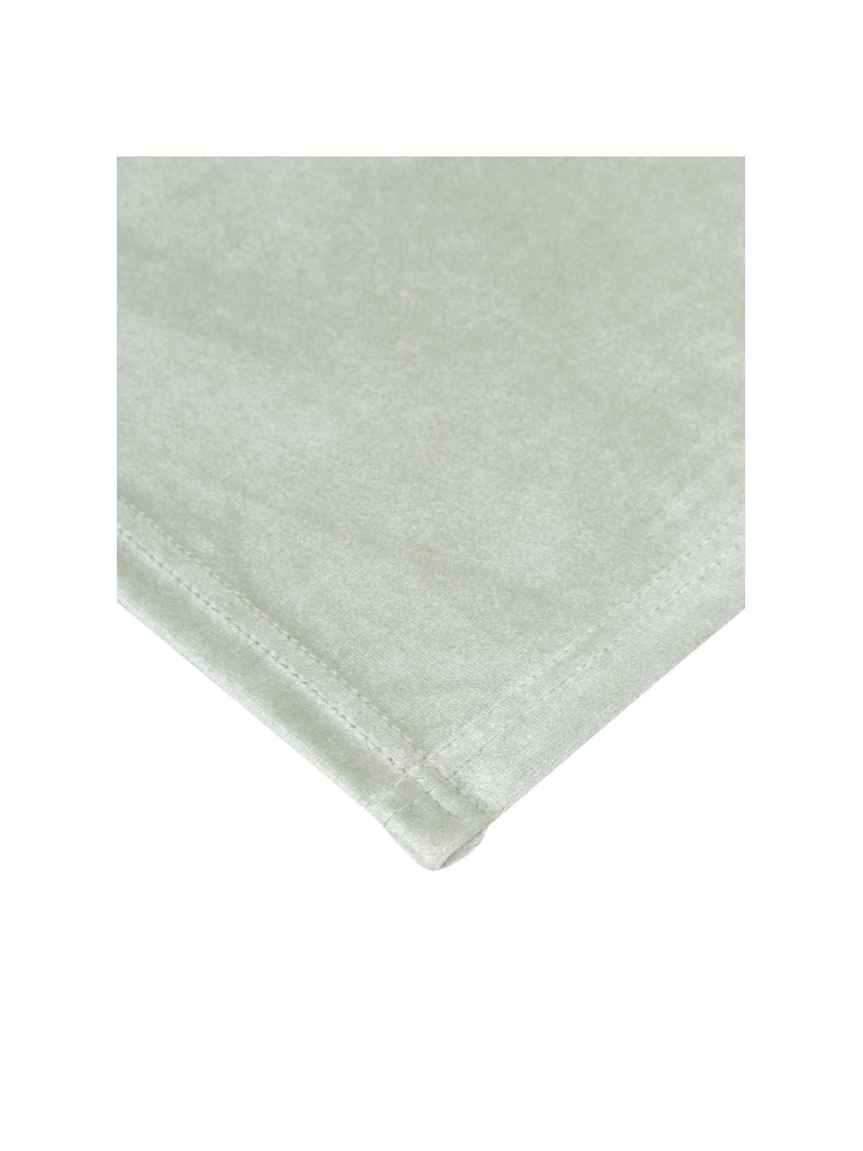 Placemats Simone, 2 stuks, 100% polyester fluweel, Saliegroen, 35 x 45 cm
