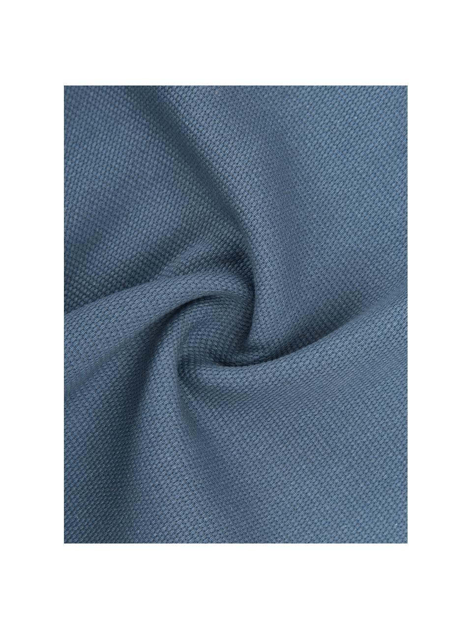 Baumwoll-Kissenhülle Mads in Blau, 100% Baumwolle, Blau, 40 x 40 cm