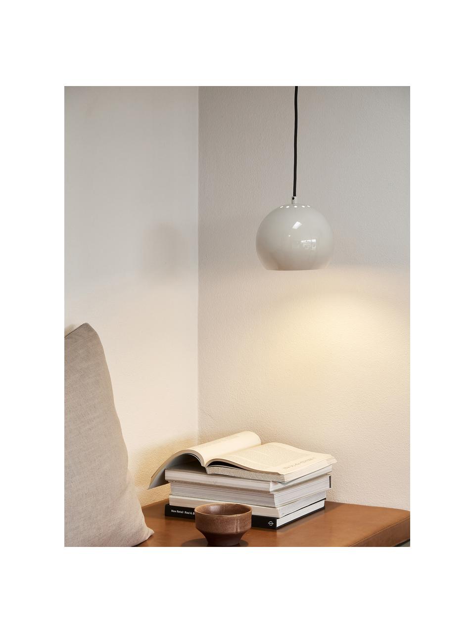 Petite suspension boule Ball, Gris clair, Ø 18 x haut. 16 cm