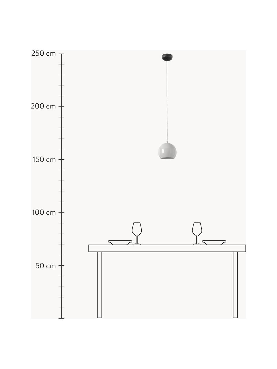 Lampa wisząca Ball, Jasny szary, Ø 18 x W 16 cm