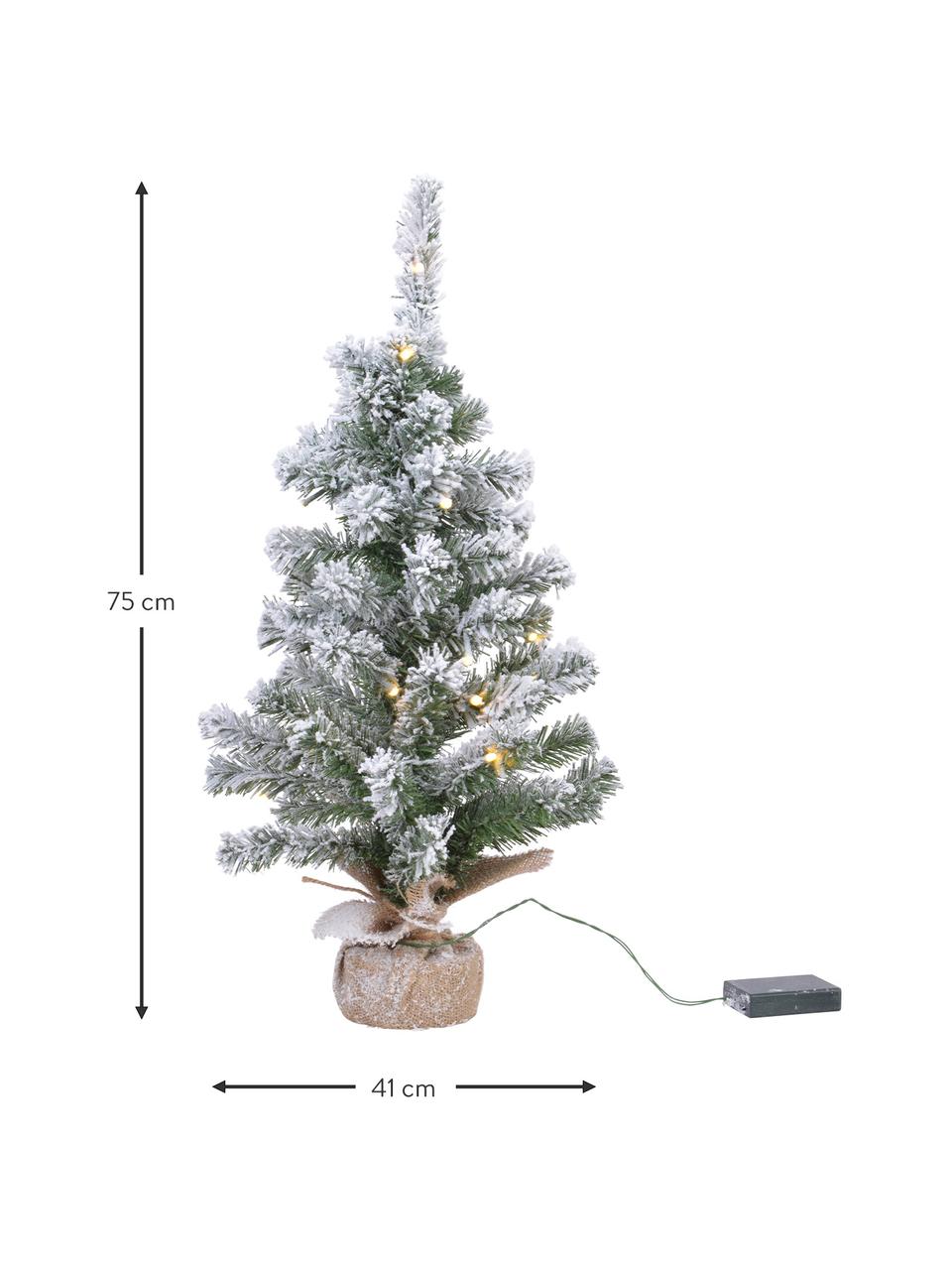 Künstlicher LED-Weihnachtsbaum Imperial, H 90 cm, beschneit, Grün, Weiss, Ø 46 x H 90 cm