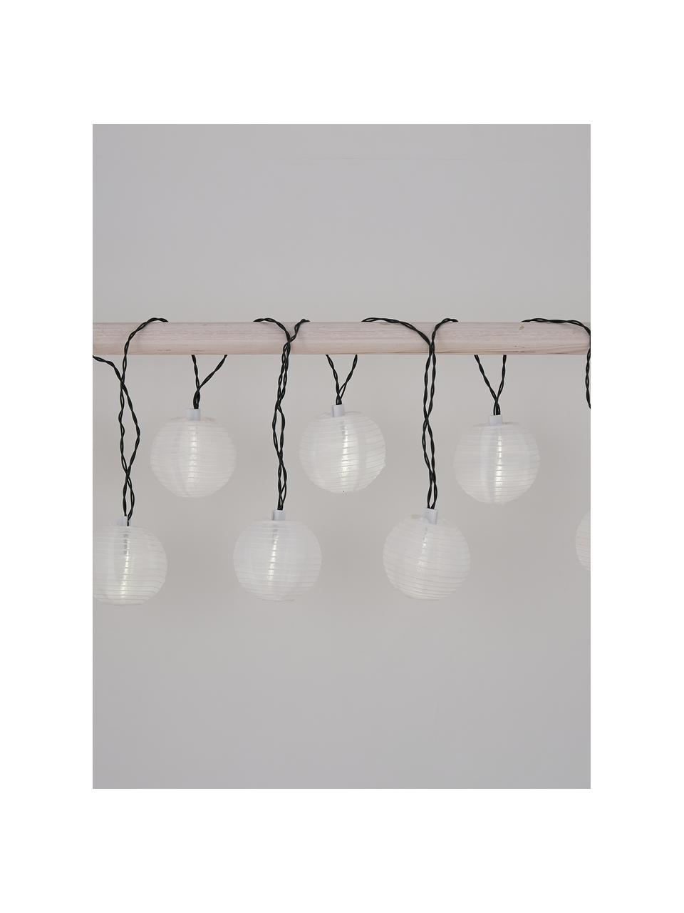 Solární světelný LED řetěz Kosmos, 430 cm, 10 lampionů, Černá, bílá, D 430 cm