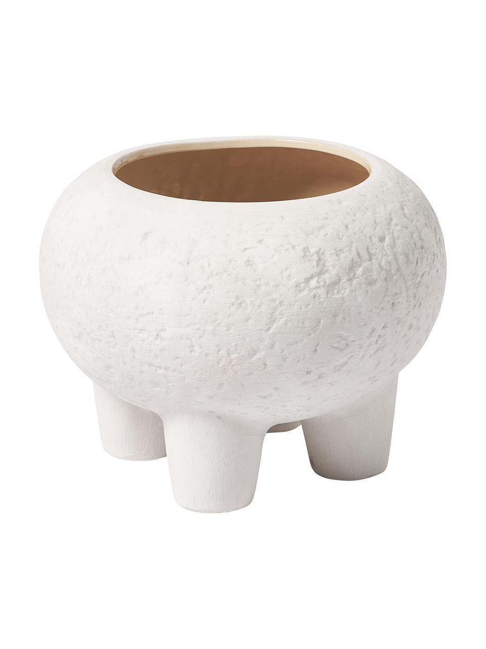 Portavaso in gres Elm, Gres, Bianco, Ø 36 x Alt. 27 cm