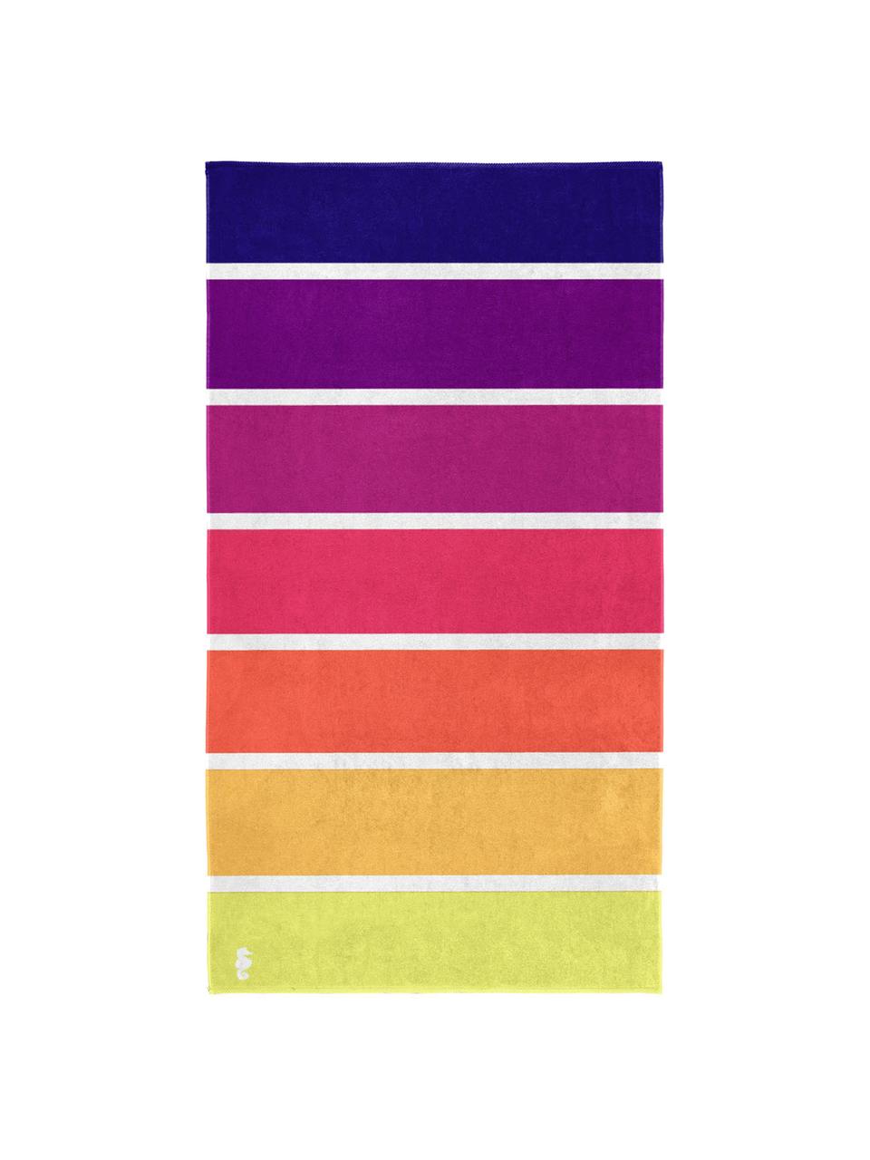 Ręcznik plażowy Marbella, Bawełna, Żółty, pomarańczowy, różowy, purpurowy, fioletowy, S 100 x D 180 cm