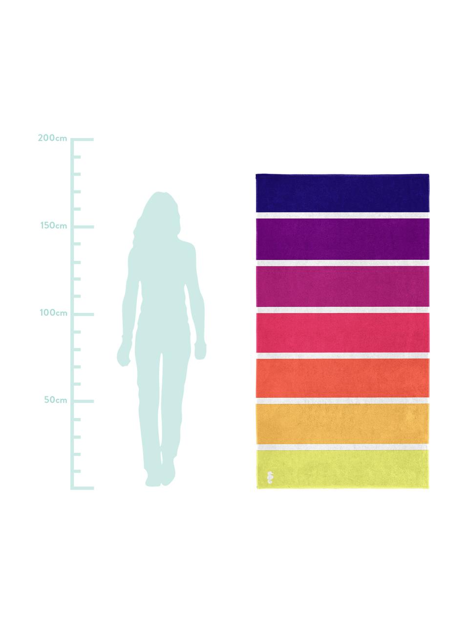 Strandtuch Marbella, 100% Baumwolle, Gelb, Orange, Pink, Lila, Violett, 100 x 180 cm