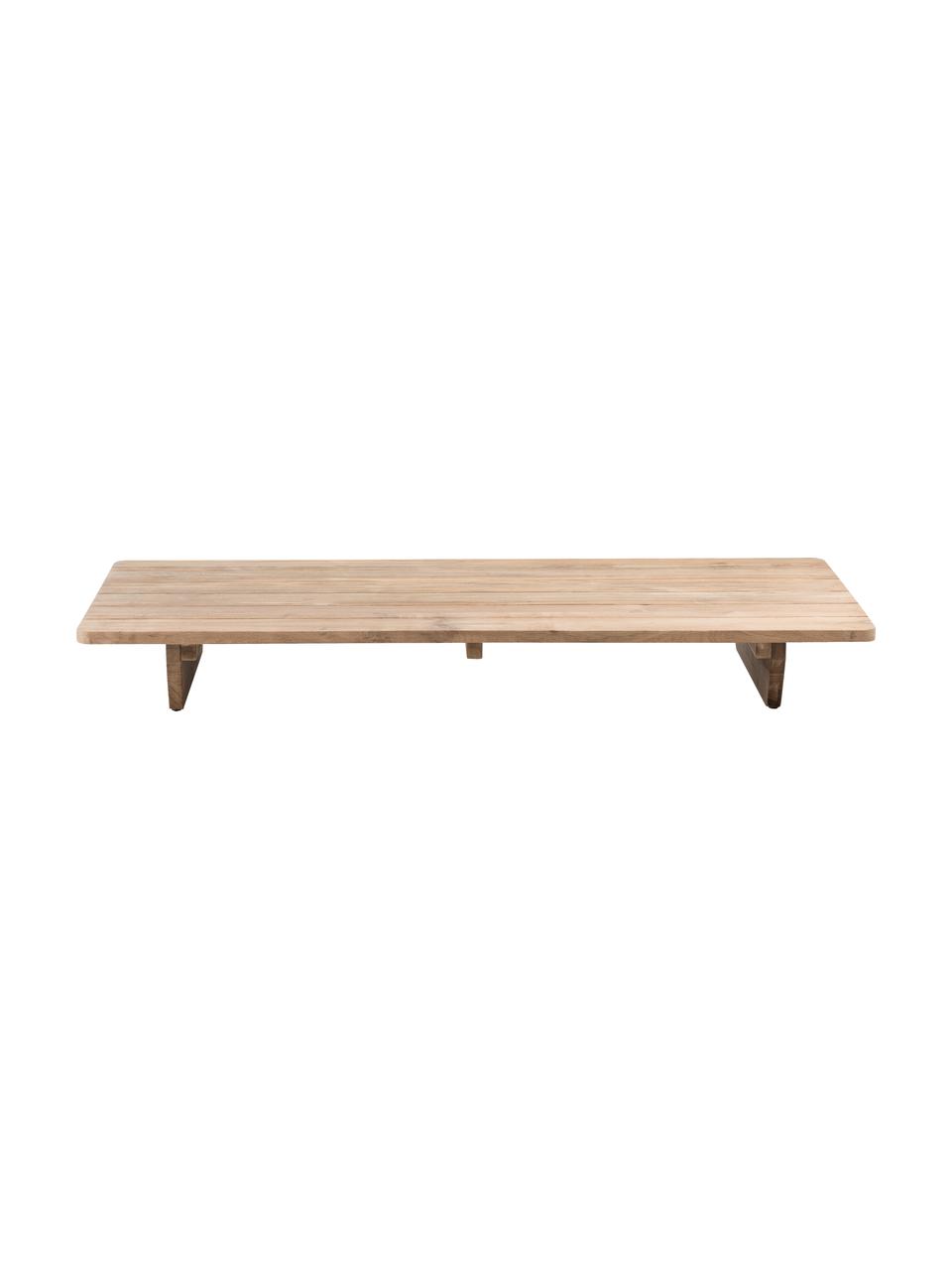 Mesa de centro para exterior de madera maciza Newport, Teca reciclada, Teca, An 140 x Al 16 cm