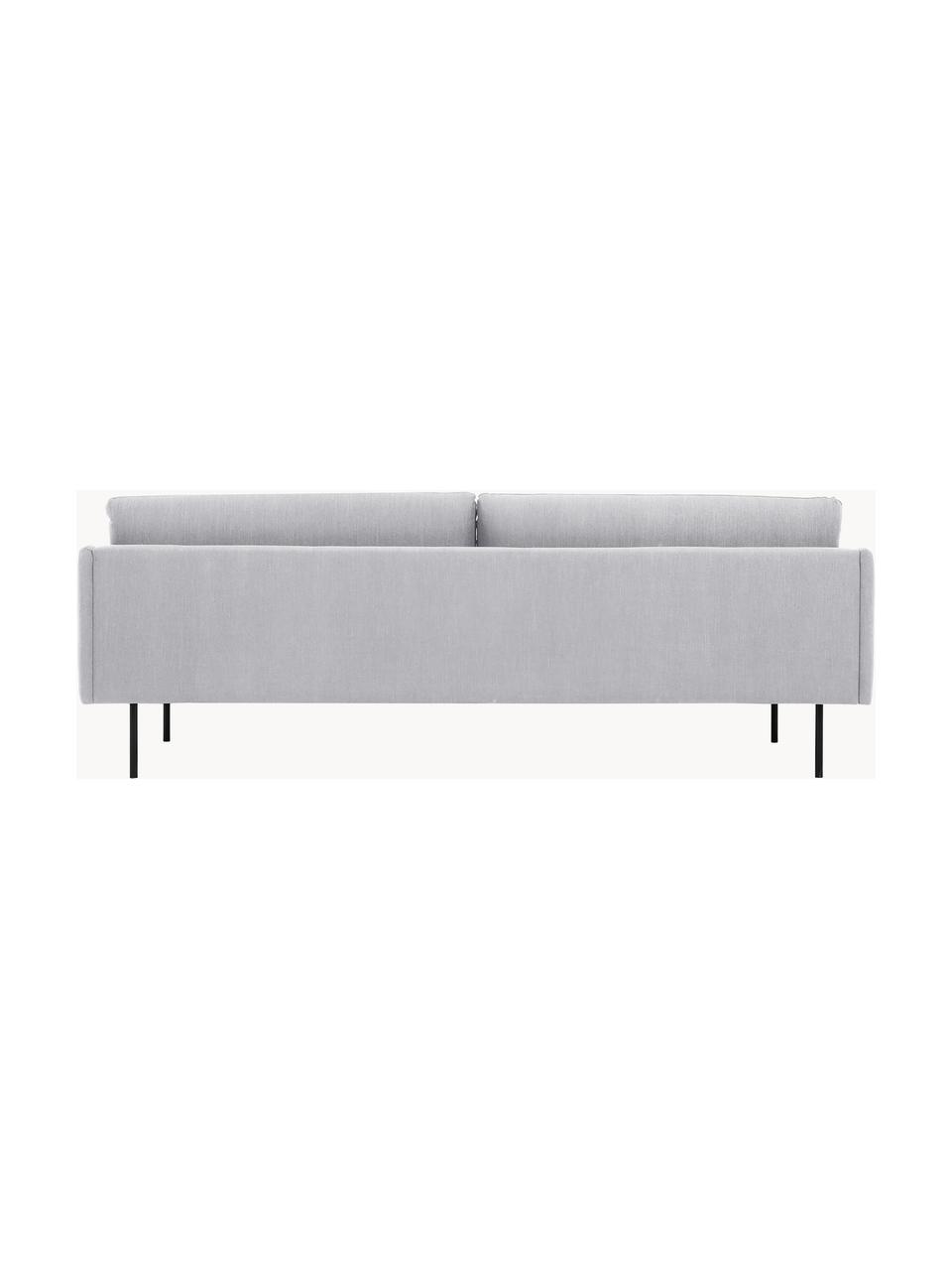 Sofa Moby (3-Sitzer), Bezug: Polyester Der hochwertige, Gestell: Massives Kiefernholz, Webstoff Hellgrau, B 220 x T 95 cm