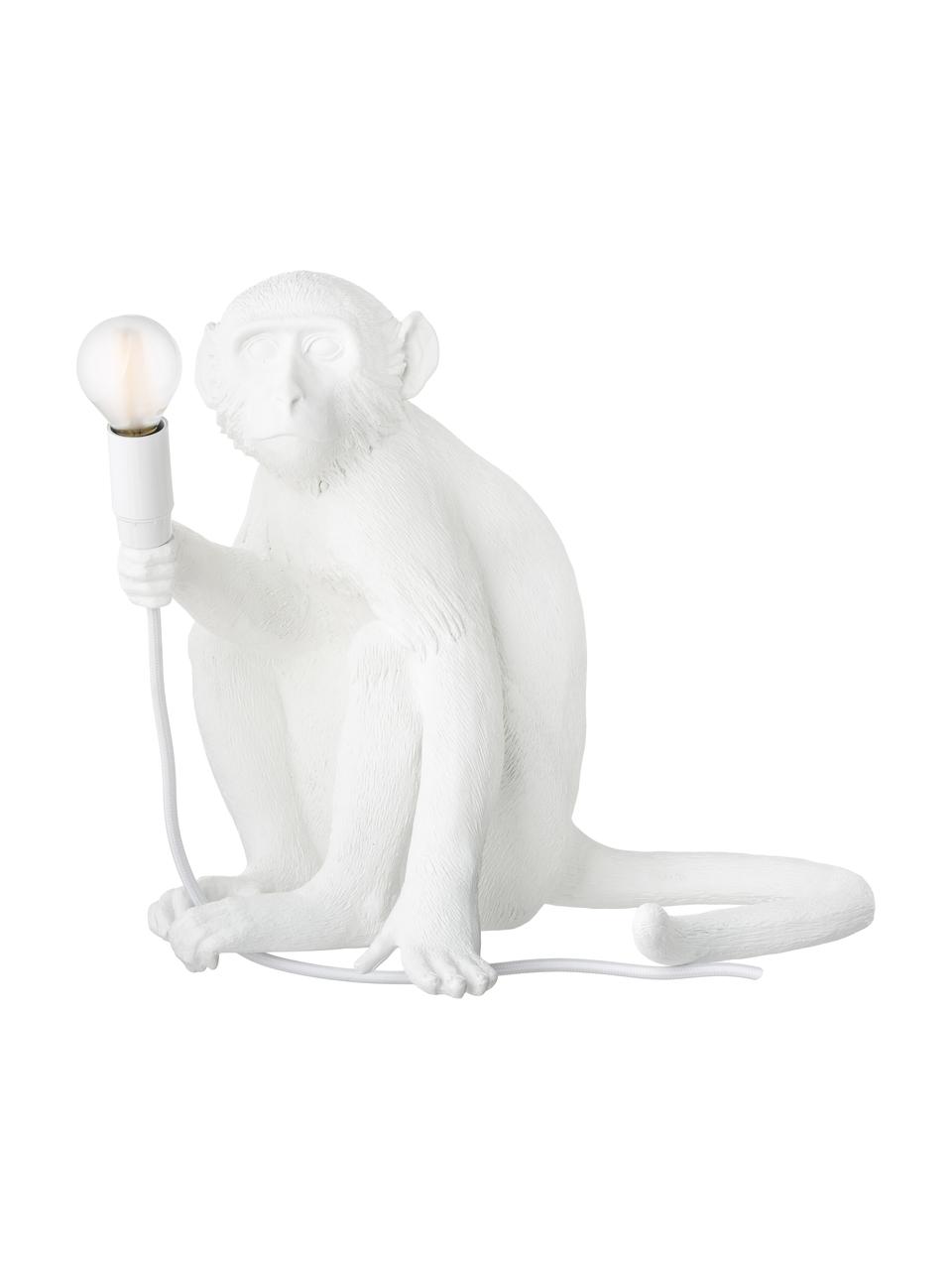 Design tafellamp Monkey, Lamp: kunsthars, Wit, 34 x 32 cm