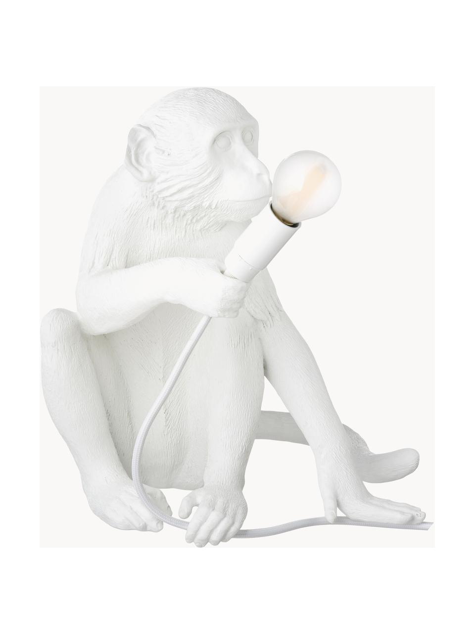 Tischlampe Monkey, Weiß, B 34 x H 32 cm