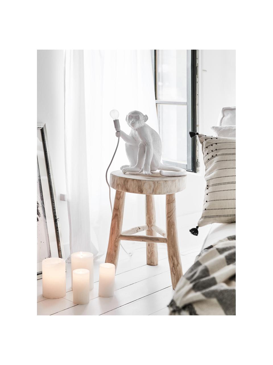 Designová stolní lampa Monkey, Bílá, Š 34 cm, V 32 cm