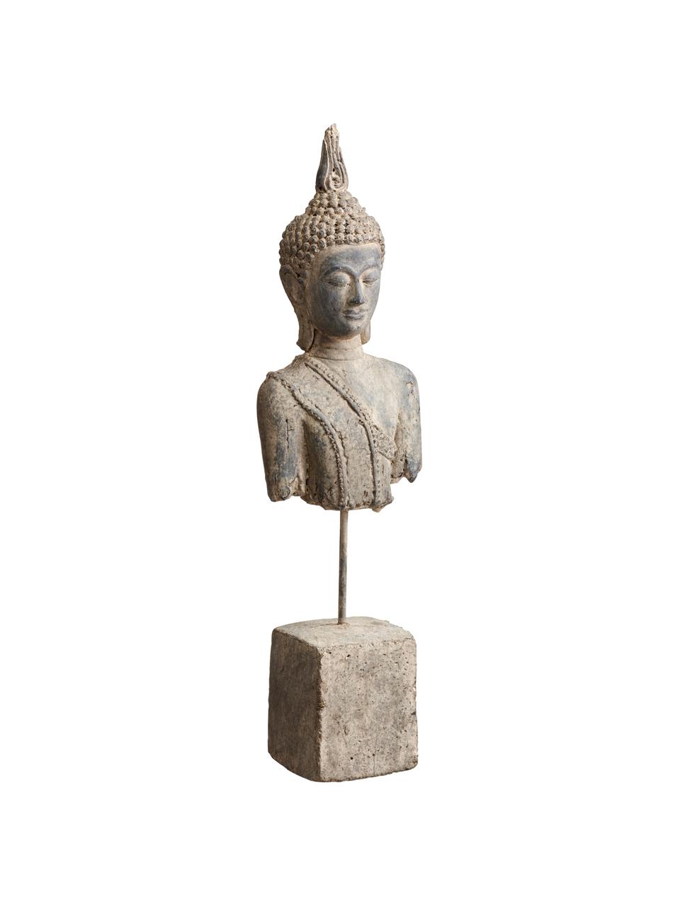 Dekorace Buddha, Kamenina, Béžová, Š 7 cm