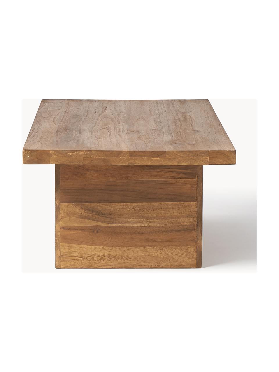 Tavolino da salotto in legno di teak riciclato Tom, Legno di teak riciclato, verniciato, Legno di teak, tinto scuro, Larg. 115 x Prof. 55 cm