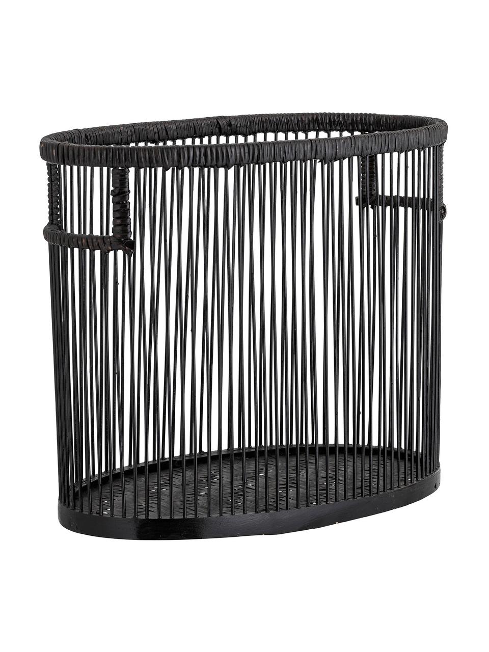 Cesta de bambú Julin, Bambú, Negro, An 36 x Al 28 cm