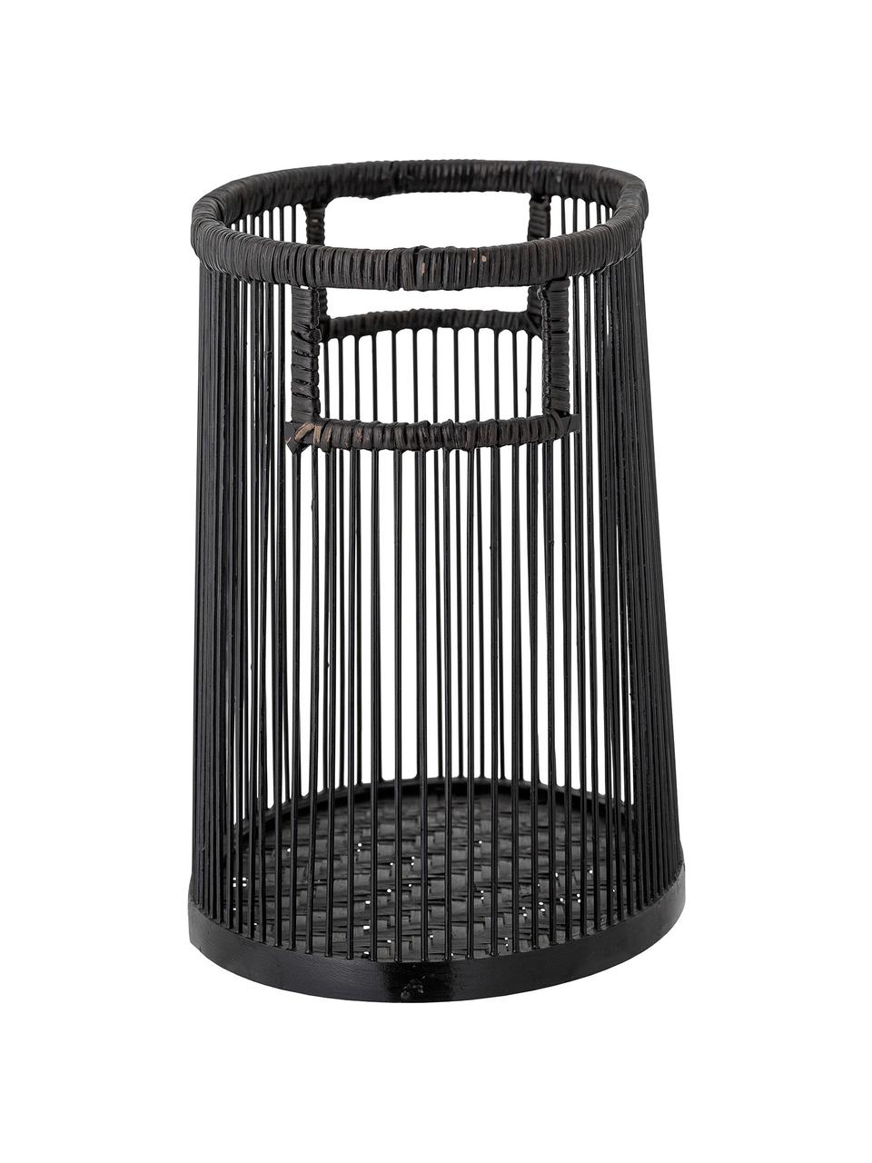 Panier de rangement bambou Julin, Bambou, Noir, larg. 36 x haut. 28 cm