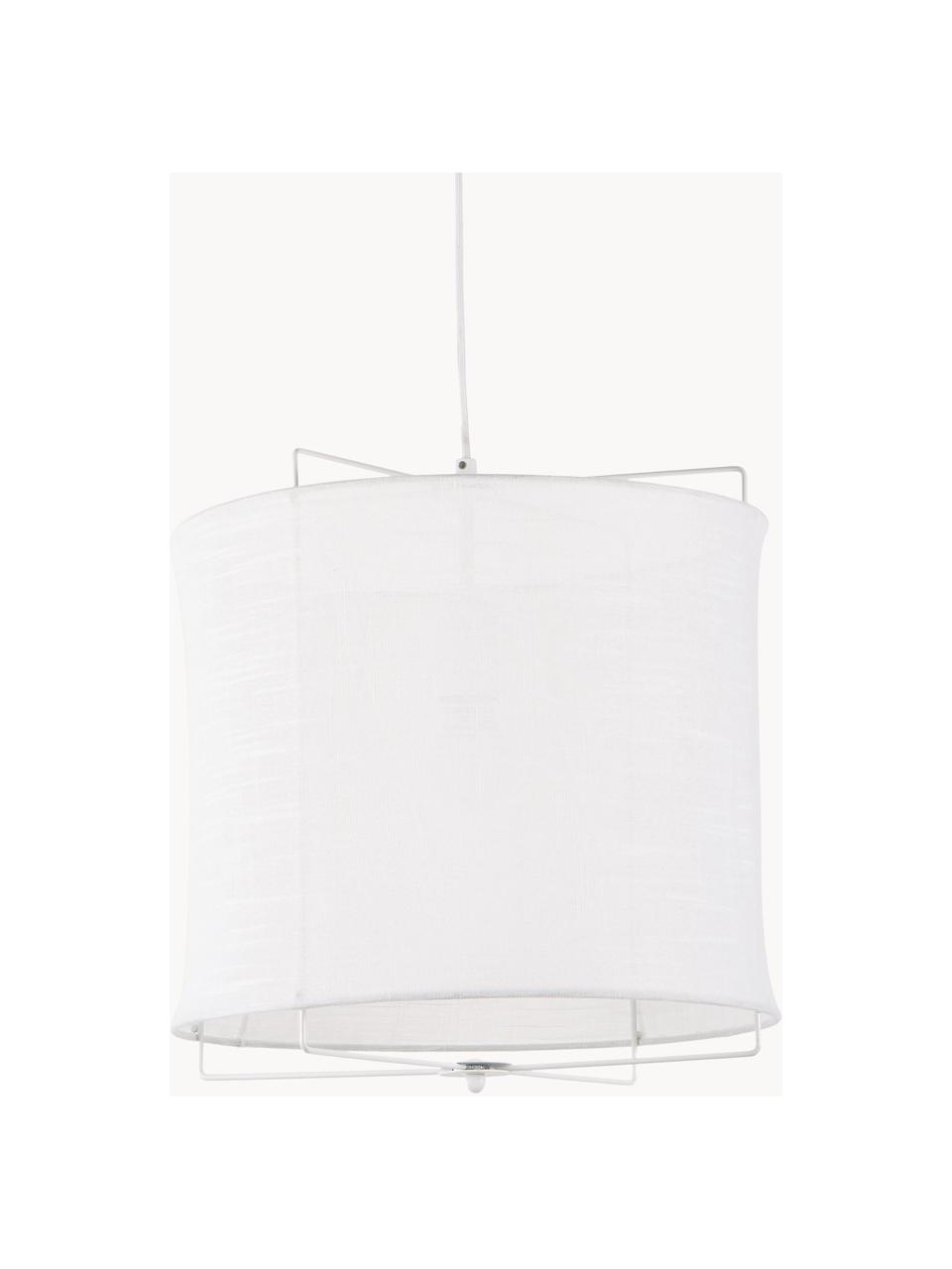 Suspension en lin Clouds, Blanc, Ø 30 x haut. 30 cm