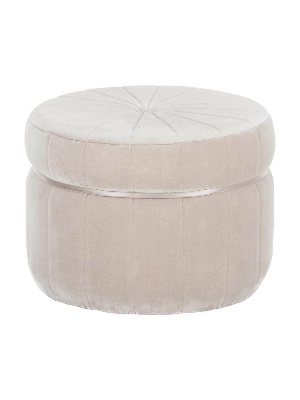 Pouf velours Birdie, Champagne, Ø 51 x haut. 38 cm