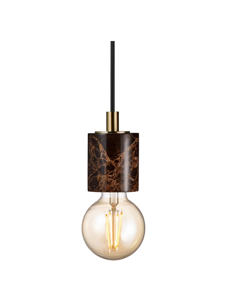 Lampa wisząca z marmuru Siv, Brązowy, marmurowy, Ø 6 x W 10 cm
