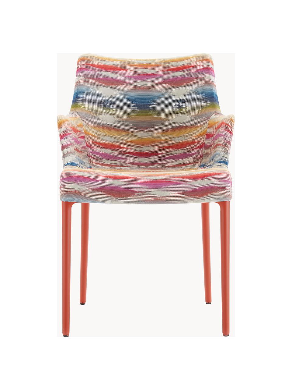 Plastová stolička s opierkami Eleganza Missoni, Viac farieb, červená, Š 55 x V 55 cm