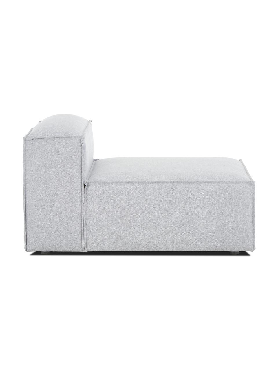 Mittelmodul Lennon, Bezug: 100 % Polyester Der strap, Gestell: Massives Kiefernholz FSC-, Füße: Kunststoff, Webstoff Hellgrau, B 89 x T 119 cm