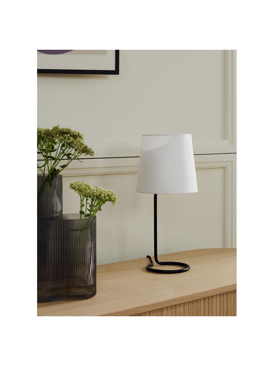 Lampa stołowa Cade, Biały, czarny, Ø 19 x W 42 cm