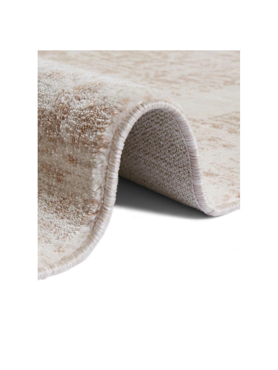 Tapis vintage Garonne, Brun cuivré, beige