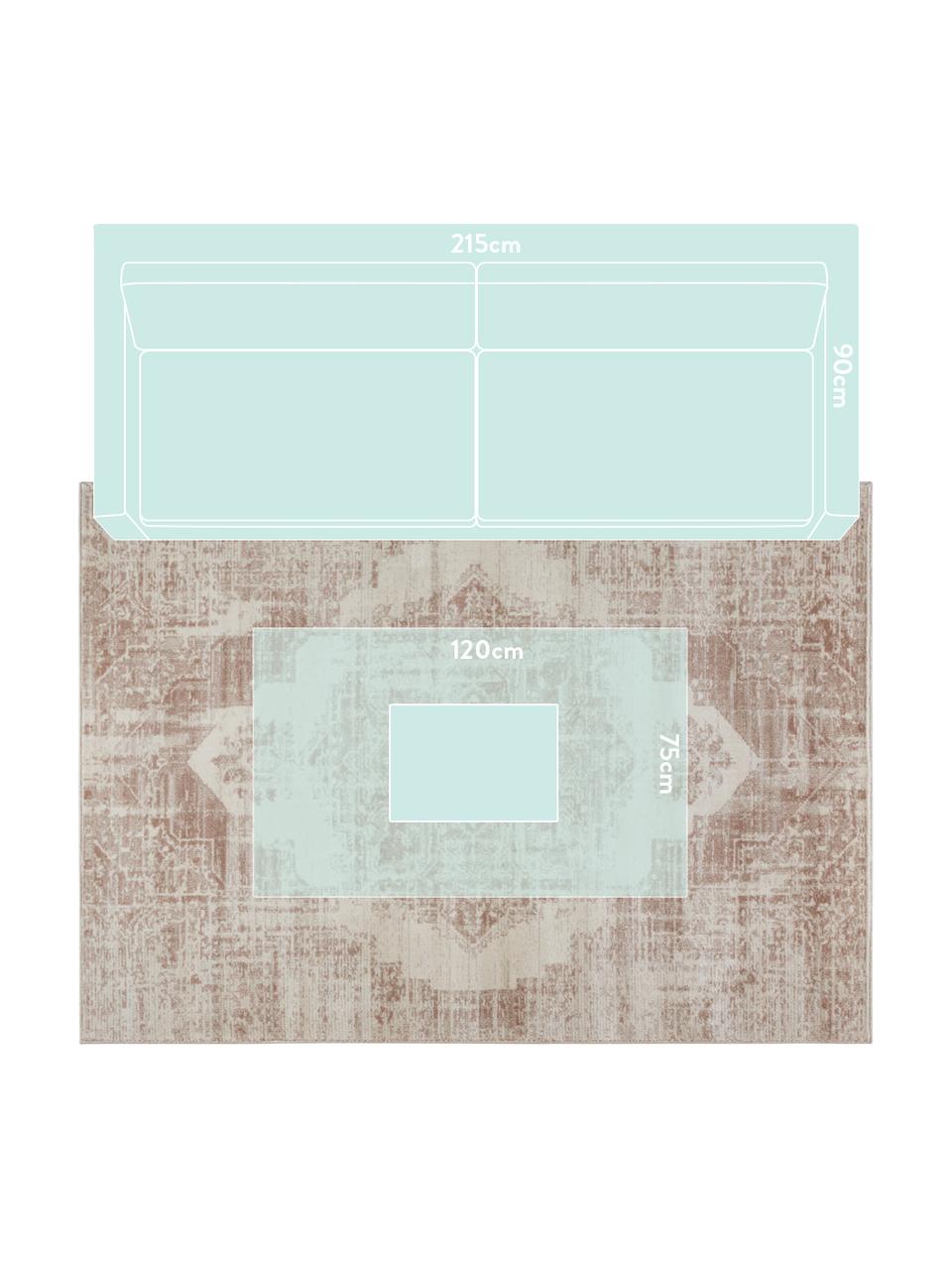 Dywan w stylu vintage Garonne, Miedzianobrązowy, beżowy, S 200 x D 290 cm (Rozmiar L)