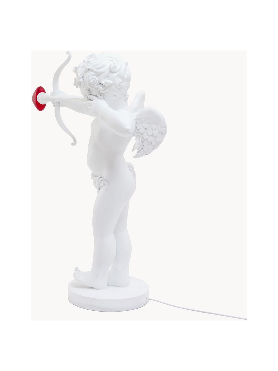 Lampa stołowa z funkcją przyciemniania Cupido, Tworzywo sztuczne, Biały, czerwony, S 50 x W 63 cm