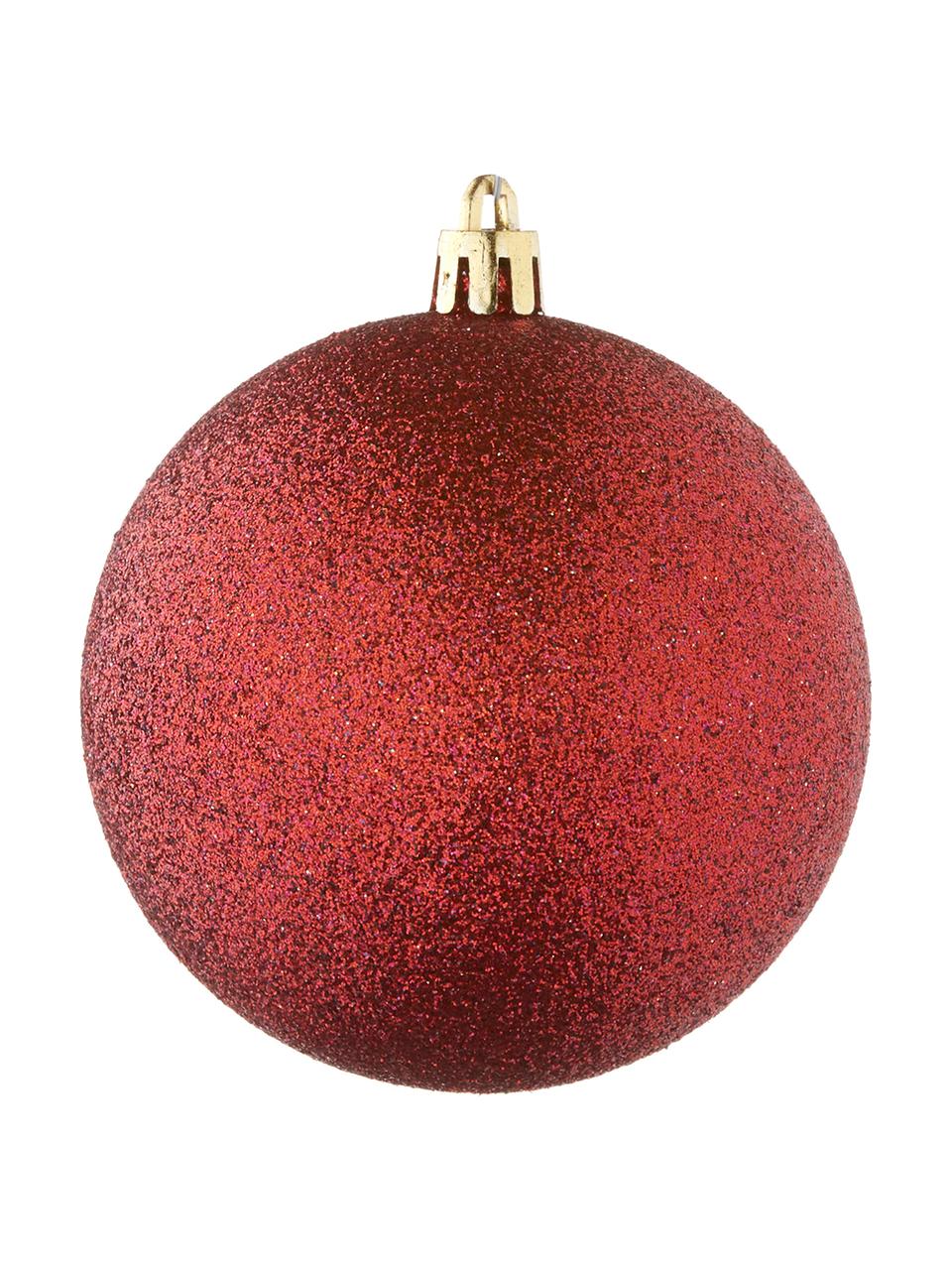 Set de bolas de Navidad irrompibles Natalie, 46 uds., Plástico, Rojo oscuro, Set de diferentes tamaños