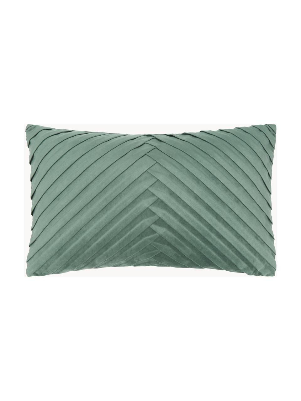 Samt-Kissenhülle Lucie mit Struktur-Oberfläche, 100 % Samt (Polyester), Mintgrün, B 30 x L 50 cm