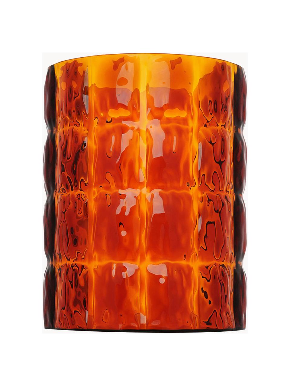 Große Vase Matelasse, H 30 cm, Acrylglas, Orange, transparent, Ø 23 x H 30 cm