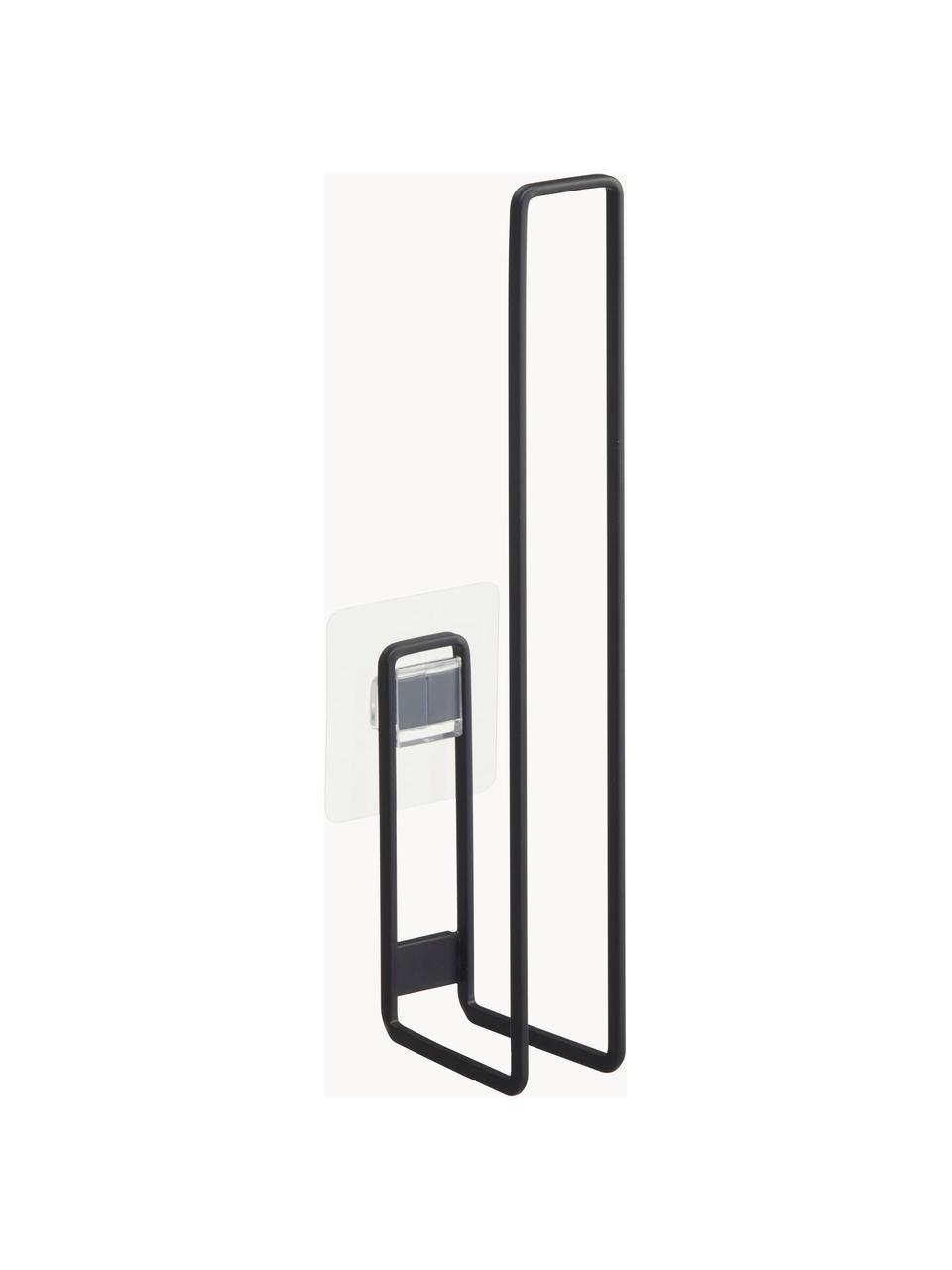 Wand-Porte-rouleaux WC mural Tower, Noir, mat, larg. 4 x haut. 25 cm