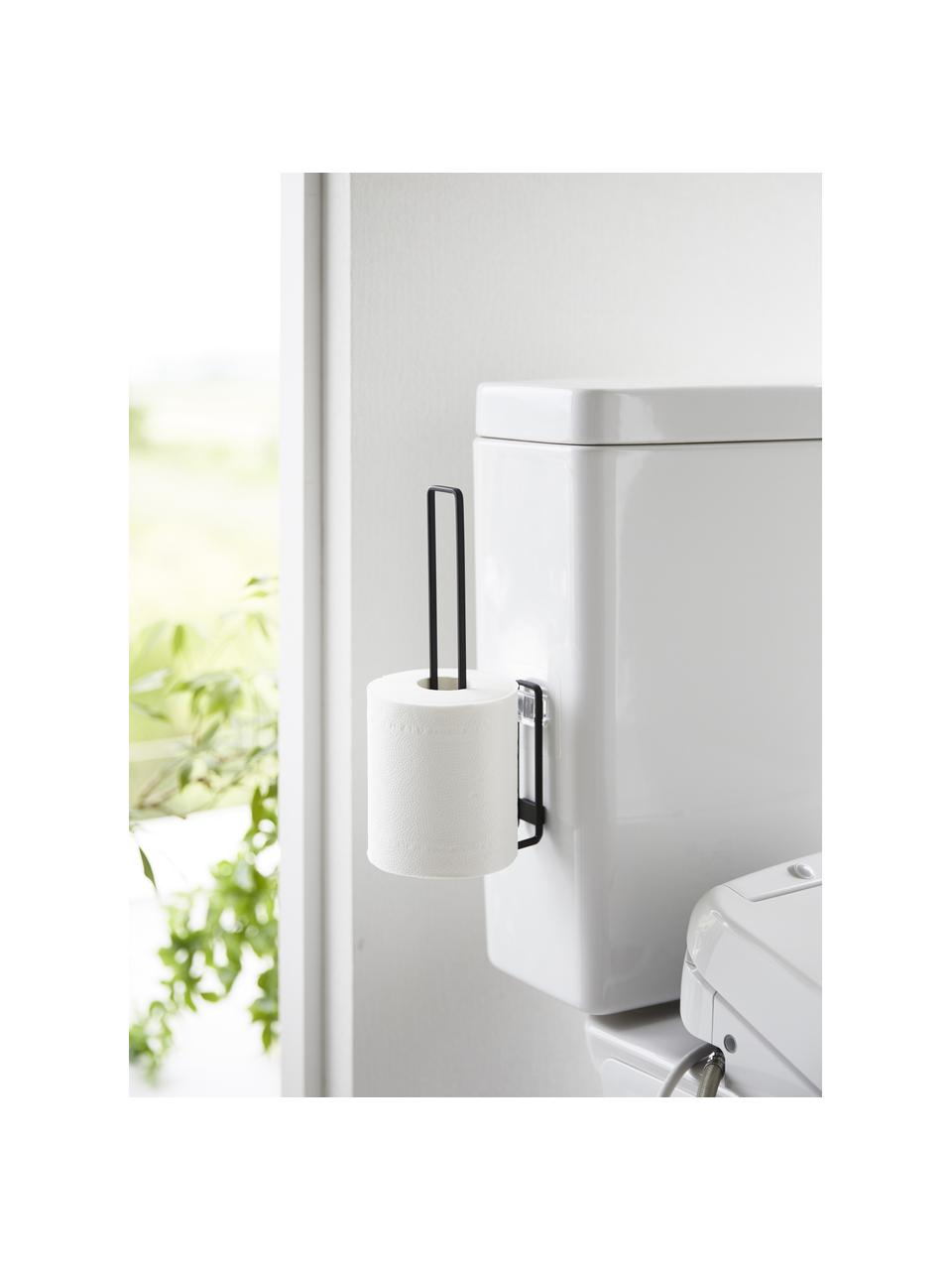 Wand-Porte-rouleaux WC mural Tower, Noir, mat, larg. 4 x haut. 25 cm