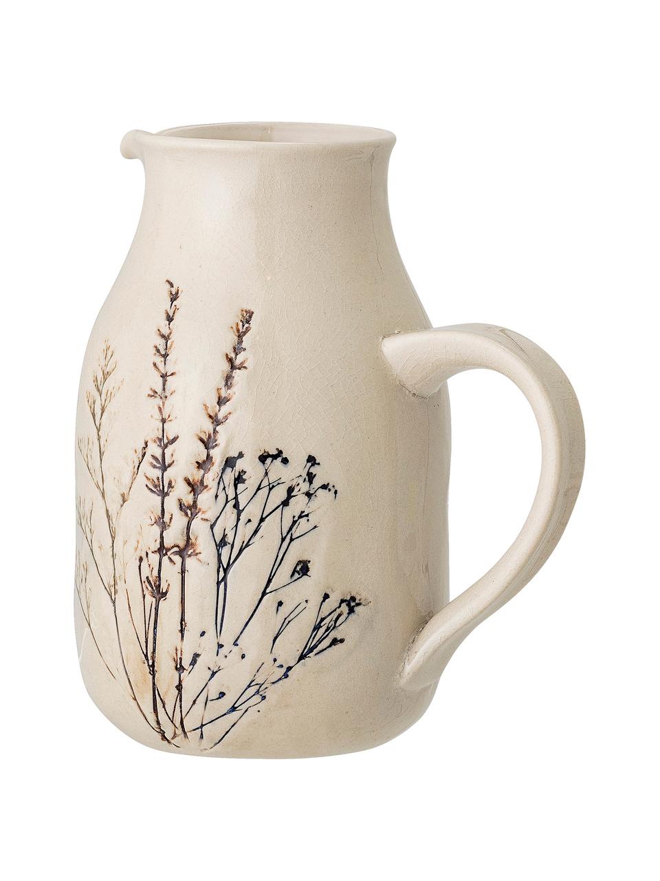 Jarra artesanal Bea, 1,5 L, Cerámica de gres, Beige, 1,5 L
