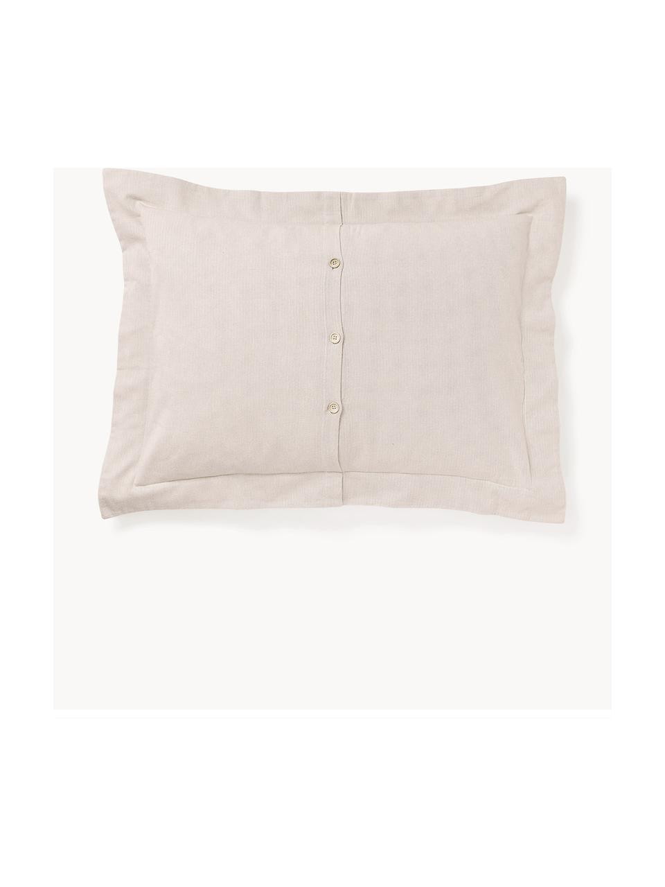 Funda de almohada de franela Laia, Beige claro, An 45 x L 110 cm