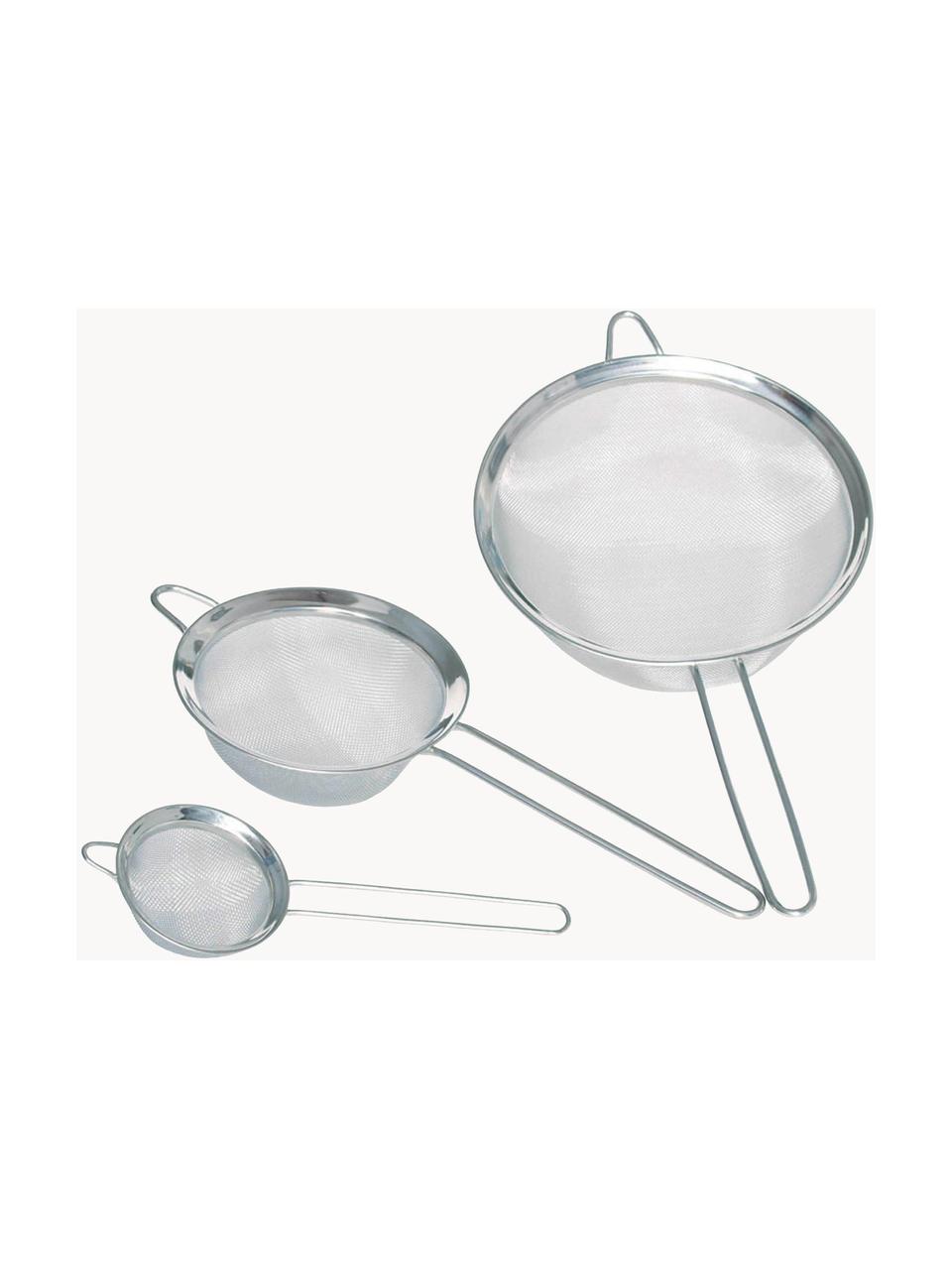 Küchensieb-Set Meno aus Edelstahl, 3er-Set, Edelstahl, Silberfarben, Set mit verschiedenen Größen