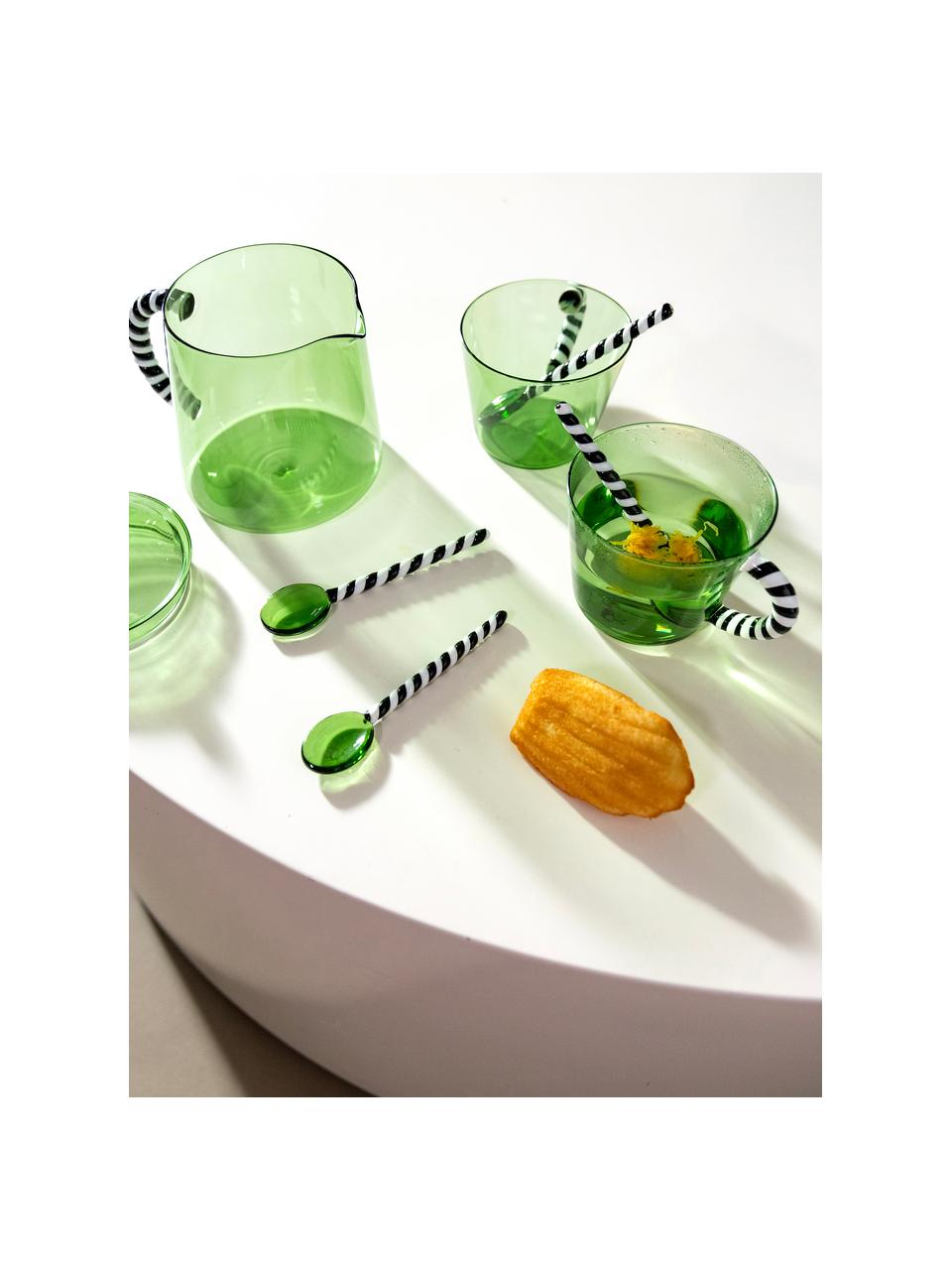 Hrnky z borosilikátového skla Duet, 2 ks, Borosilikátové sklo, Světle zelená, transparentní, Š 13 x V 8 cm, 300 ml