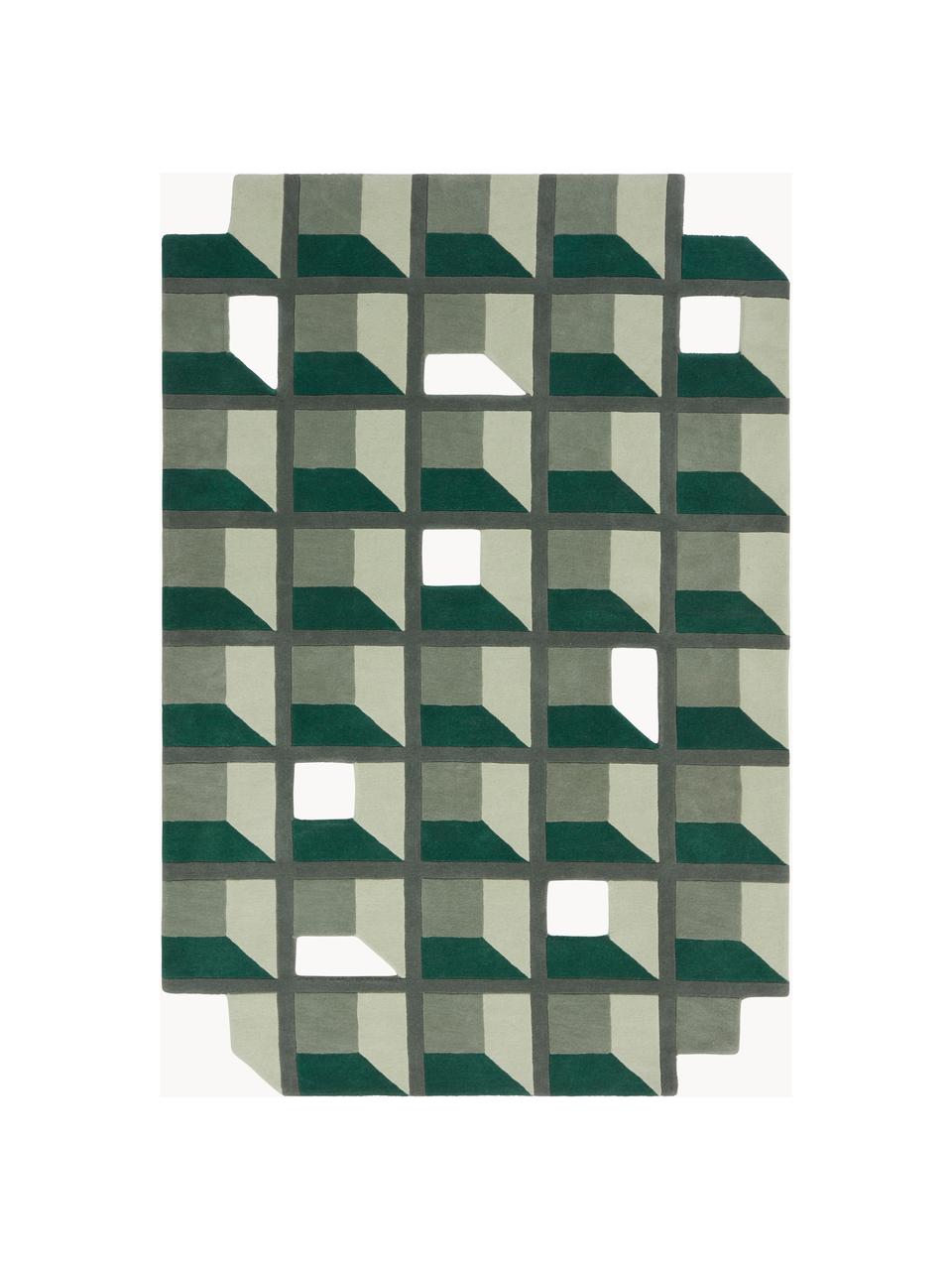 Ručne tuftovaný vlnený koberec Agon, 100 % vlna
V prvých týždňoch používania môžu vlnené koberce uvoľňovať vlákna, tento jav zmizne po niekoľkých týždňoch používania, Zelená, biela, Š 200 x D 300 cm (veľkosť L)
