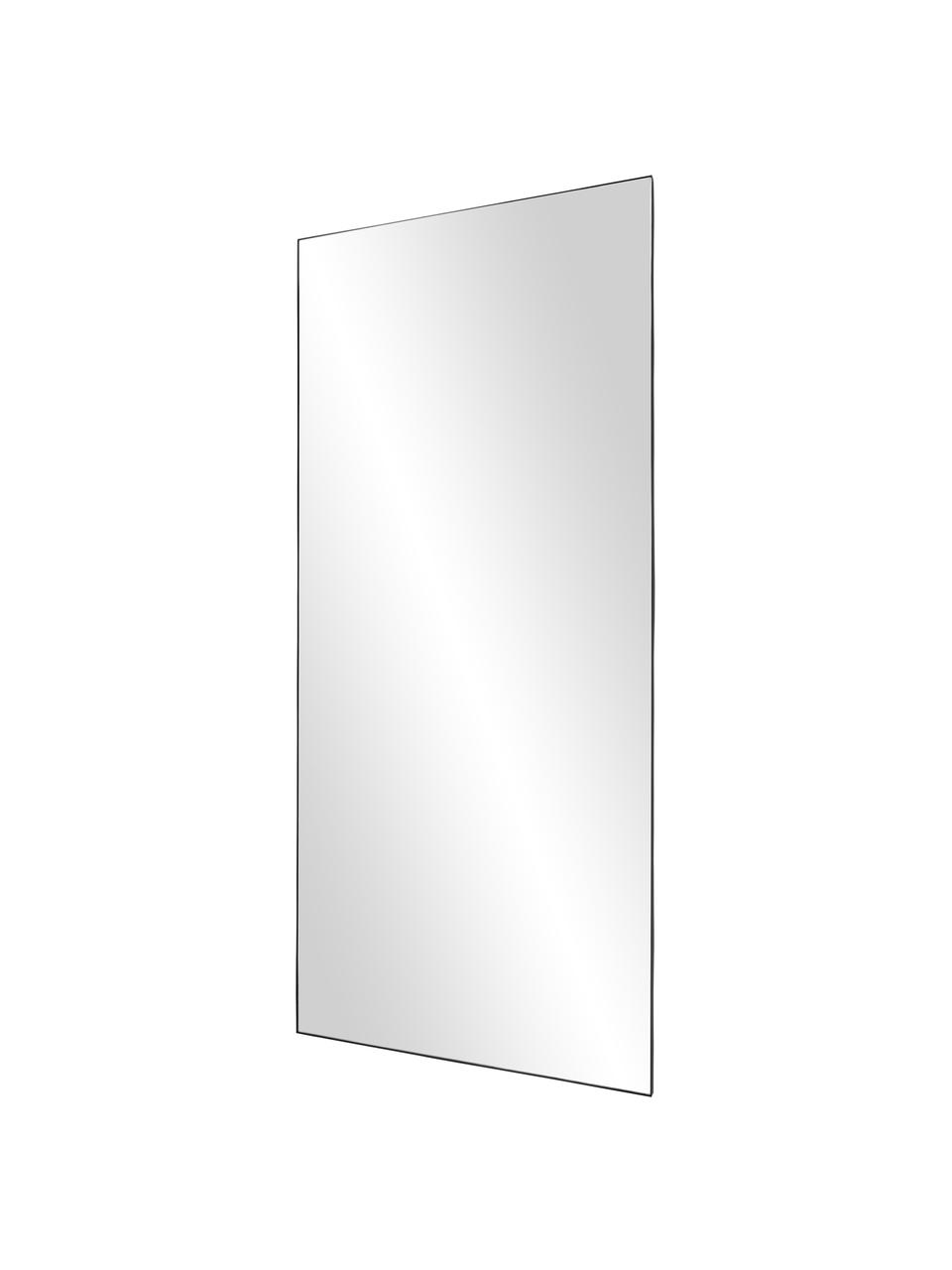 Großer Ganzkörperspiegel Cato, Rahmen: Metall, beschichtet, Rückseite: Mitteldichte Holzfaserpla, Spiegelfläche: Spiegelglas, Schwarz, B 80 x H 180 cm