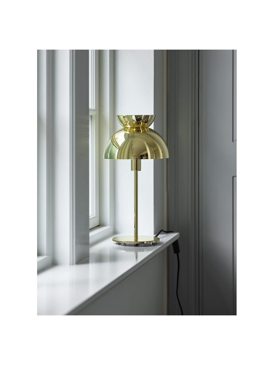 Design Tischlampe Butterfly, Goldfarben, glänzend, Ø 21 x H 40 cm