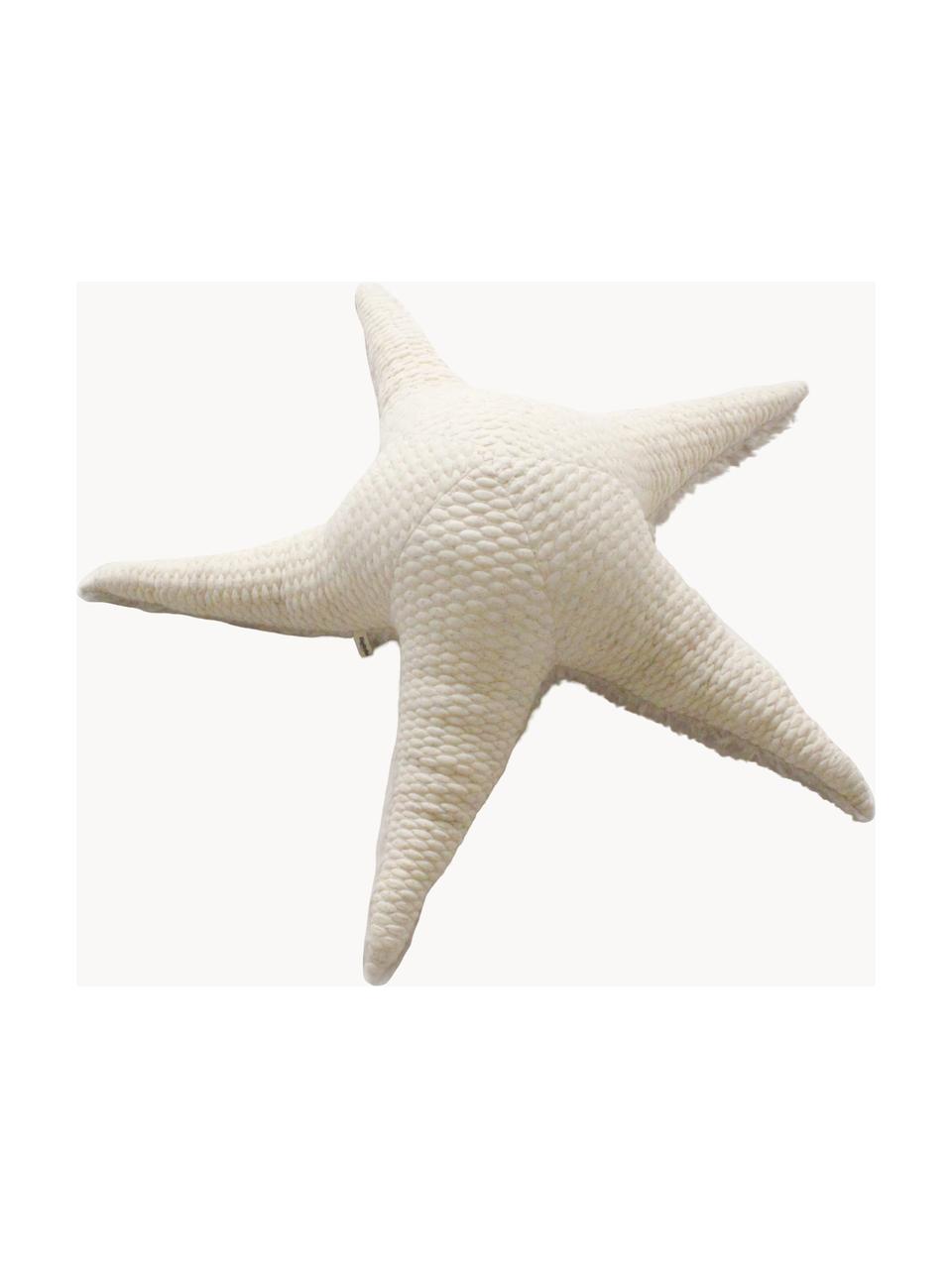 Handgefertigtes Kuschelkissen SeaStar, B 95 cm, Unten: Kunstpelz (100 % Polyeste, Cremeweiss gesprenkelt, Hellbeige, B 95 x H 26 cm