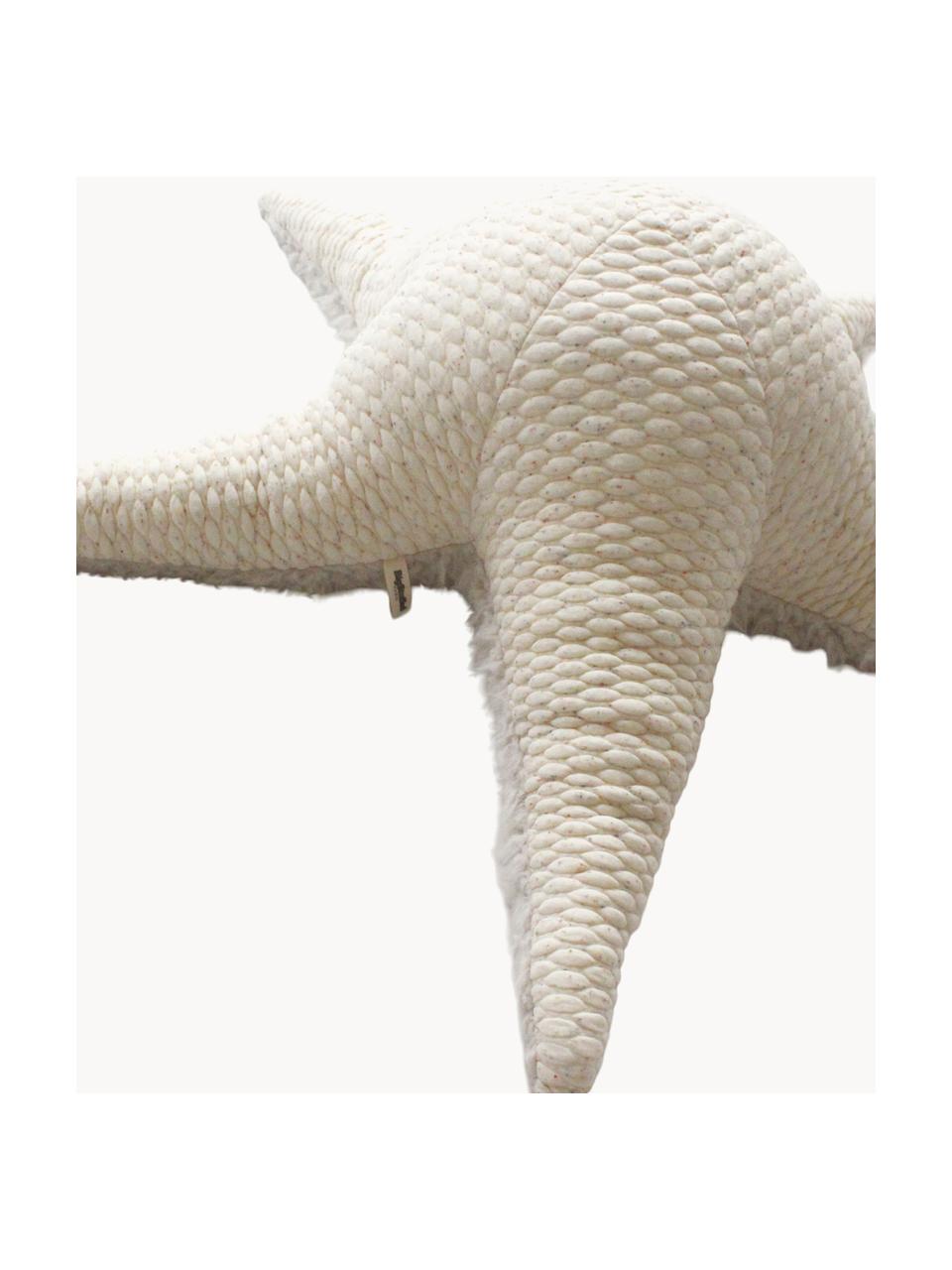 Handgefertigtes Kuschelkissen SeaStar, B 95 cm, Unten: Kunstpelz (100 % Polyeste, Cremeweiß gesprenkelt, Hellbeige, B 95 x H 26 cm